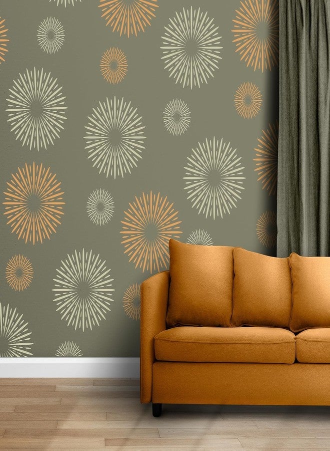 Cliths 1Pcs Wall Painting Stencil Fireworks Design DIY Template for Bedroom Living Room Home Office Walls Furniture Fabric Crafts 24x16 INCH - Image 5
